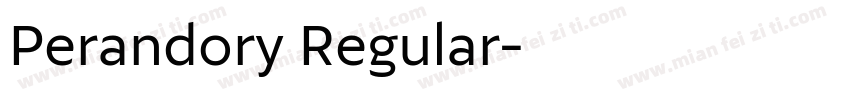 Perandory Regular字体转换